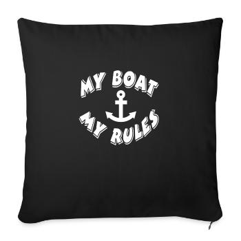 Boot - Sofakissenbezug 45 x 45 cm - Schwarz - Vorne