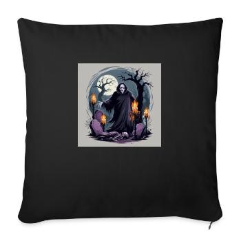 Scary Ghost - Collection Halloween - Housse de coussin décorative 45 x 45 cm - noir - Devant