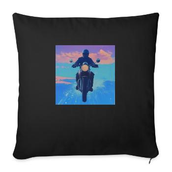 Motorbike - Sofa pillowcase 17,3'' x 17,3'' (45 x 45 cm) - black - Front