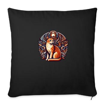 Domestic Cat Gifts - Sofa pillowcase 17,3'' x 17,3'' (45 x 45 cm) - black - Front