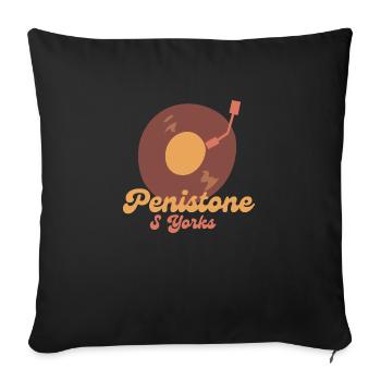 Penistone, S Yorks - Sofa pillowcase 17,3'' x 17,3'' (45 x 45 cm) - black - Front