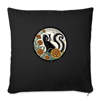 Mouffette - Housse de coussin décorative 45 x 45 cm - noir - Devant