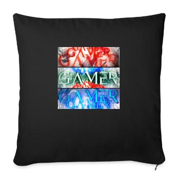 Gamer - Sofakissenbezug 45 x 45 cm - Schwarz - Vorne