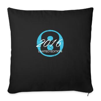 8 Years Old Limited Edition - Sofa pillowcase 17,3'' x 17,3'' (45 x 45 cm) - black - Front