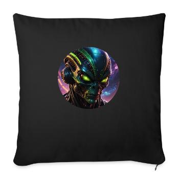 Alien 1 - Sofakissenbezug 45 x 45 cm - Schwarz - Vorne