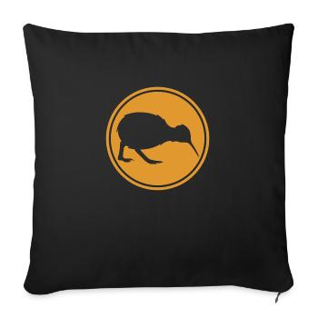 Kiwi - Neuseeland - New Zealand - Maori - Aotearoa - Sofakissenbezug 45 x 45 cm - Schwarz - Vorne