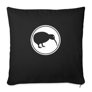 Kiwi - Neuseeland - New Zealand - Maori - Aotearoa - Sofakissenbezug 45 x 45 cm - Schwarz - Vorne