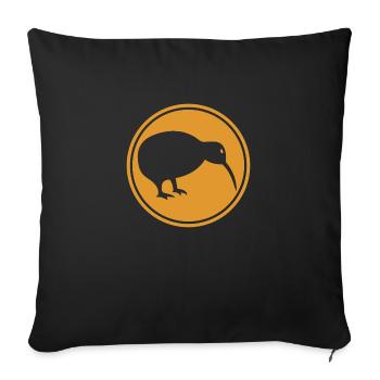Kiwi - Neuseeland - New Zealand - Maori - Aotearoa - Sofakissenbezug 45 x 45 cm - Schwarz - Vorne