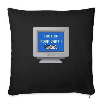 CRT design - All this for cats! - Sofa pillowcase 17,3'' x 17,3'' (45 x 45 cm) - black - Front