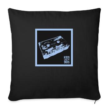 Kids from the 90s - Sofa pillowcase 17,3'' x 17,3'' (45 x 45 cm) - black - Front