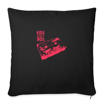 Kids from the 90s - red flavor - Sofa pillowcase 17,3'' x 17,3'' (45 x 45 cm) - black - Front