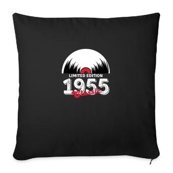 Limited edition 1955 Classic vinyle - Housse de coussin décorative 45 x 45 cm - noir - Devant
