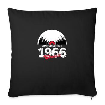 Limited edition 1966 Classic vinyl - Sofa pillowcase 17,3'' x 17,3'' (45 x 45 cm) - black - Front