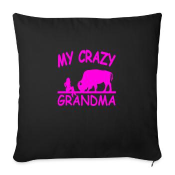 Granny - Sofa pillowcase 17,3'' x 17,3'' (45 x 45 cm) - black - Front