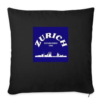 Zurich - Housse de coussin décorative 45 x 45 cm - noir - Devant