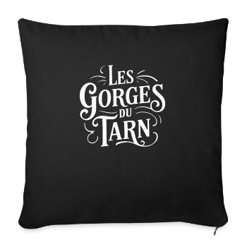 Les Gorges du Tarn - Housse de coussin décorative 45 x 45 cm - noir - Devant