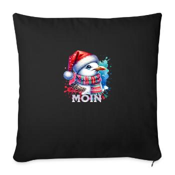 Moin Seagull Christmas - Sofa pillowcase 17,3'' x 17,3'' (45 x 45 cm) - black - Front
