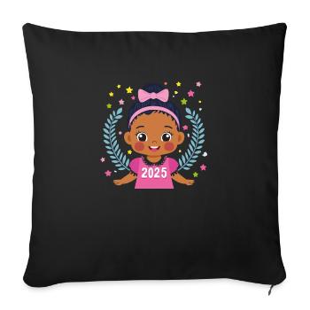 Enfants 2025 - Housse de coussin décorative 45 x 45 cm - noir - Devant