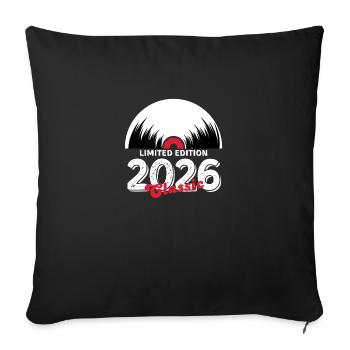 Limited edition 2026 Classic vinyle - Housse de coussin décorative 45 x 45 cm - noir - Devant