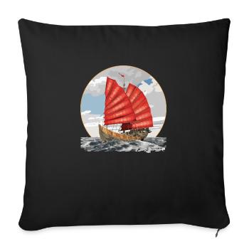 Ship - Sofa pillowcase 17,3'' x 17,3'' (45 x 45 cm) - black - Front