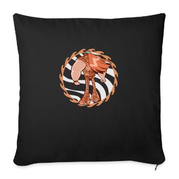 Hippie costaud - Housse de coussin décorative 45 x 45 cm - noir - Devant