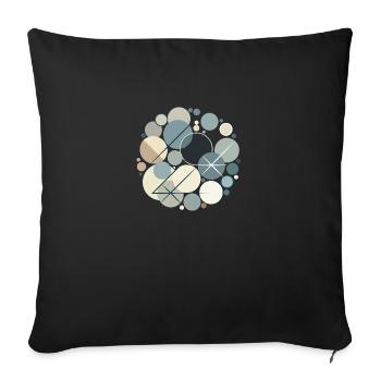 Design "Serene Shapes" - Sofakissenbezug 45 x 45 cm - Schwarz - Vorne