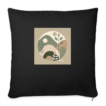 Botanical Minimalism - Sofa pillowcase 17,3'' x 17,3'' (45 x 45 cm) - black - Front