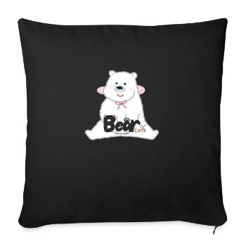 Bear - Sofa pillowcase 17,3'' x 17,3'' (45 x 45 cm) - black - Front