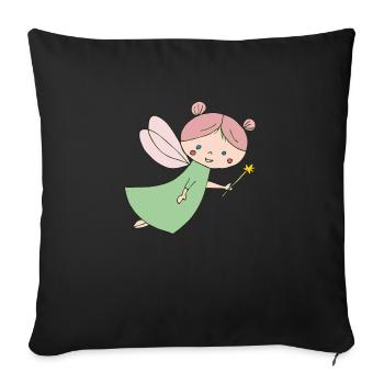 fairy - Sofa pillowcase 17,3'' x 17,3'' (45 x 45 cm) - black - Front