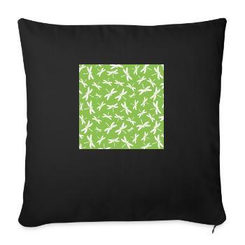 Die Libelle der Natur Nature's Dragonfly - Sofakissenbezug 45 x 45 cm - Schwarz - Vorne