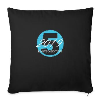 Edition limitée 5 ans d’âge - Housse de coussin décorative 45 x 45 cm - noir - Devant