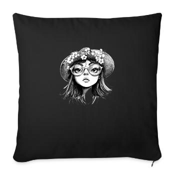 Boho Spirit: Vintage meets nature! - Sofa pillowcase 17,3'' x 17,3'' (45 x 45 cm) - black - Front
