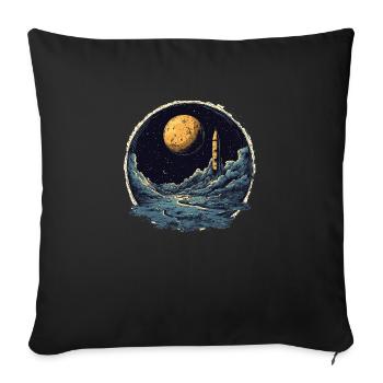 Aventure dans l’espace : Départ vers de nouveaux mondes ! - Housse de coussin décorative 45 x 45 cm - noir - Devant