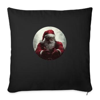 The mysterious Santa Claus! - Sofa pillowcase 17,3'' x 17,3'' (45 x 45 cm) - black - Front
