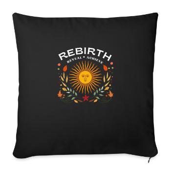 Rebirth, Reveal, Realize - Resolution of the Year - Housse de coussin décorative 45 x 45 cm - noir - Devant
