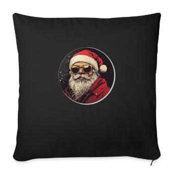 Cool Santa: Get through the holidays in style! - Sofa pillowcase 17,3'' x 17,3'' (45 x 45 cm) - black - Front