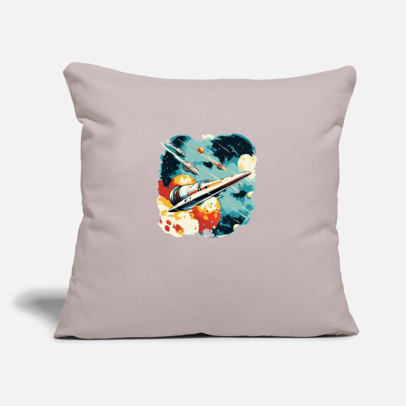 Future flight: Galactic space fleet in action Sofa pillowcase 17,3'' x 17,3'' (45 x 45 cm)