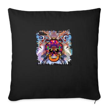 Skull City 2 - Sofa pillowcase 17,3'' x 17,3'' (45 x 45 cm) - black - Front