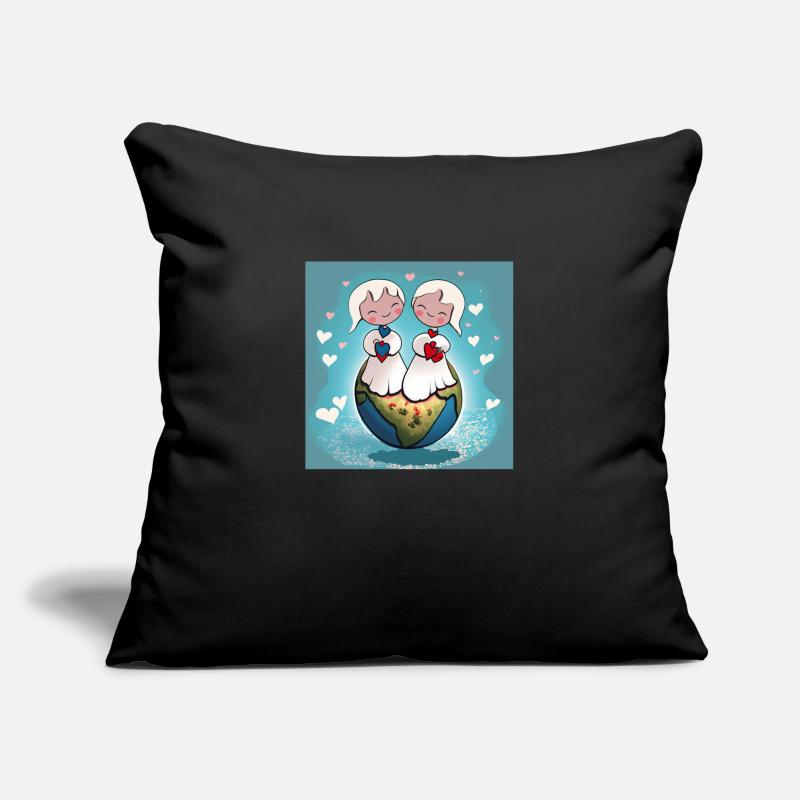 Anges Housse de coussin décorative 45 x 45 cm