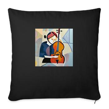 Einen Augenblick vor dem Schein - Sofakissenbezug 45 x 45 cm - Schwarz - Vorne