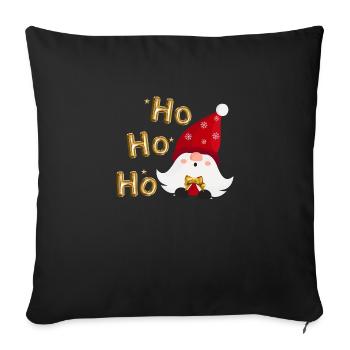 Ho ho ho with Santa - Sofa pillowcase 17,3'' x 17,3'' (45 x 45 cm) - black - Front