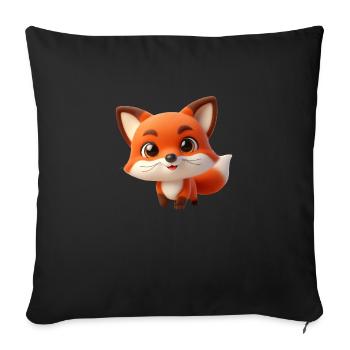 Renard 3 - Housse de coussin décorative 45 x 45 cm - noir - Devant