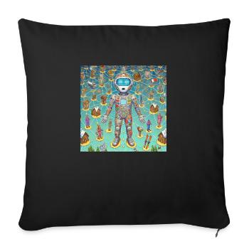 Cybert - Housse de coussin décorative 45 x 45 cm - noir - Devant