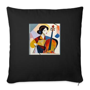 Artist at work - Sofa pillowcase 17,3'' x 17,3'' (45 x 45 cm) - black - Front