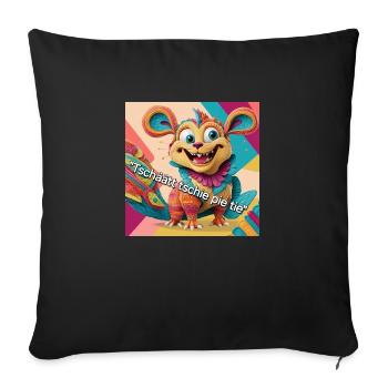 Tschäätt tschie pie tie CHATGPT - Sofakissenbezug 45 x 45 cm - Schwarz - Vorne