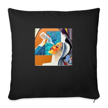 Schon leer? - Sofakissenbezug 45 x 45 cm - Schwarz - Vorne