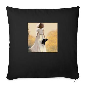 Time for us - Sofa pillowcase 17,3'' x 17,3'' (45 x 45 cm) - black - Front