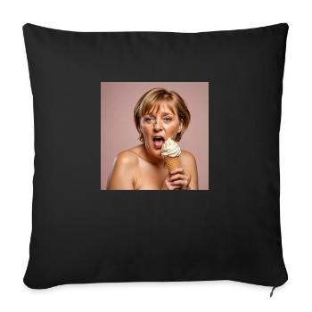 Angela 2 - Sofakissenbezug 45 x 45 cm - Schwarz - Vorne