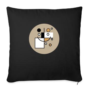 Design "Just Vibes" - Sofa pillowcase 17,3'' x 17,3'' (45 x 45 cm) - black - Front
