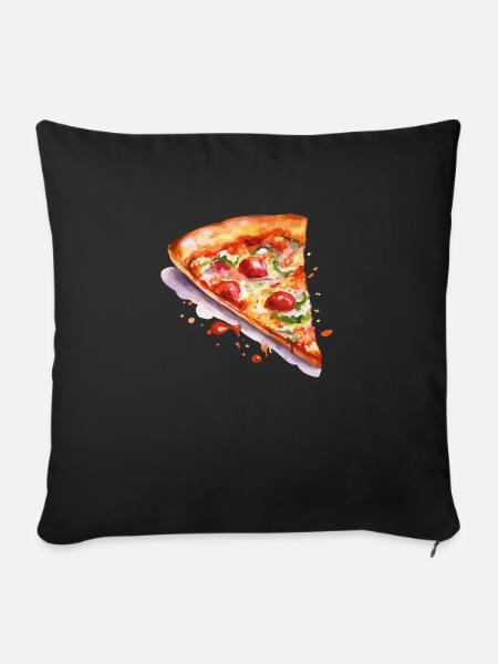 pizza - Sofakissenbezug 45 x 45 cm - Schwarz